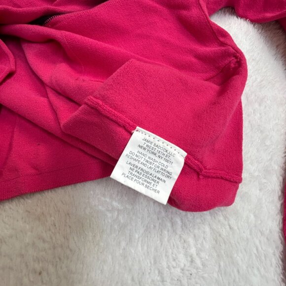 Jamie Sadock Womens Pink & Black Polka Dot Mock Zip-Up Jacket Small Lightweight - Picture 4 of 7